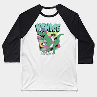 Dinosaur Venice Beach Baseball T-Shirt